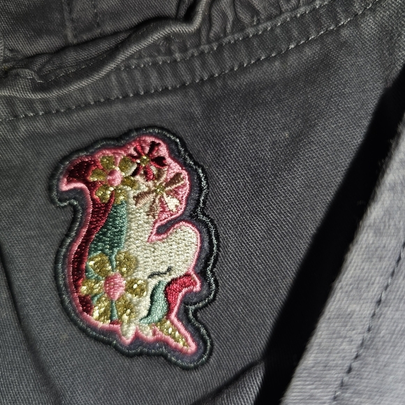Gray Jacket with Floral Unicorn Patch - Picture 6 of 8